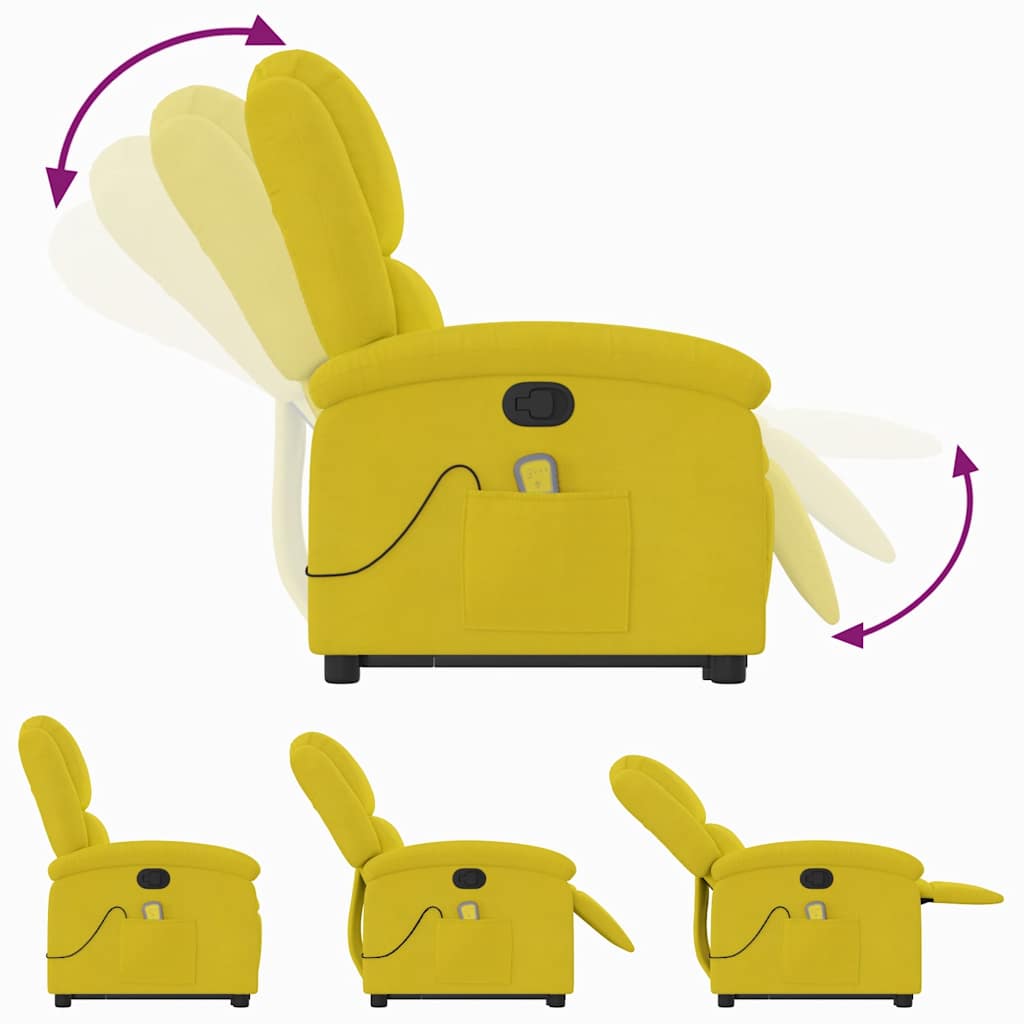 Fauteuil de massage inclinable Jaune Velours - XIOS