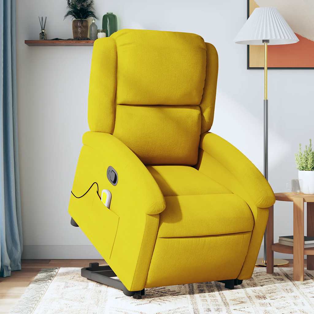 Fauteuil de massage inclinable Jaune Velours - XIOS