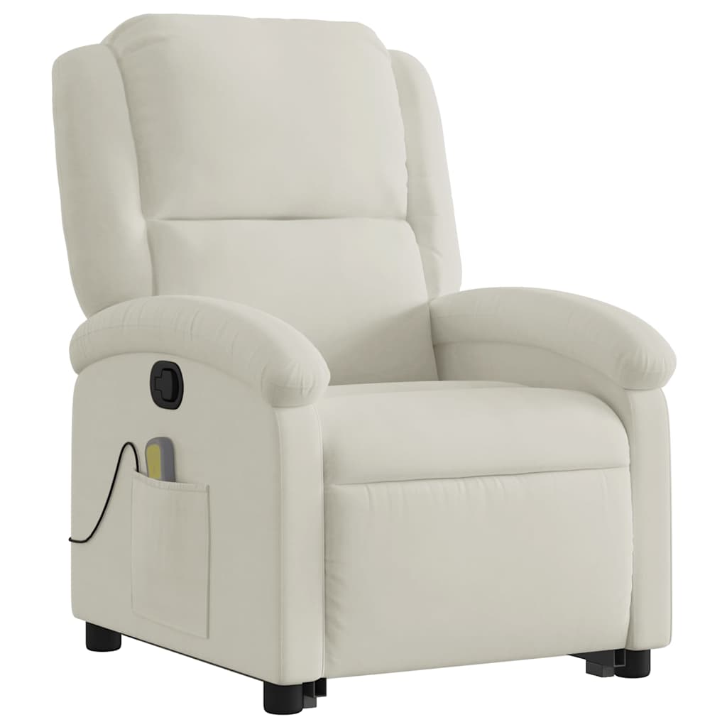 Fauteuil de massage inclinable Crème Velours - XIOS