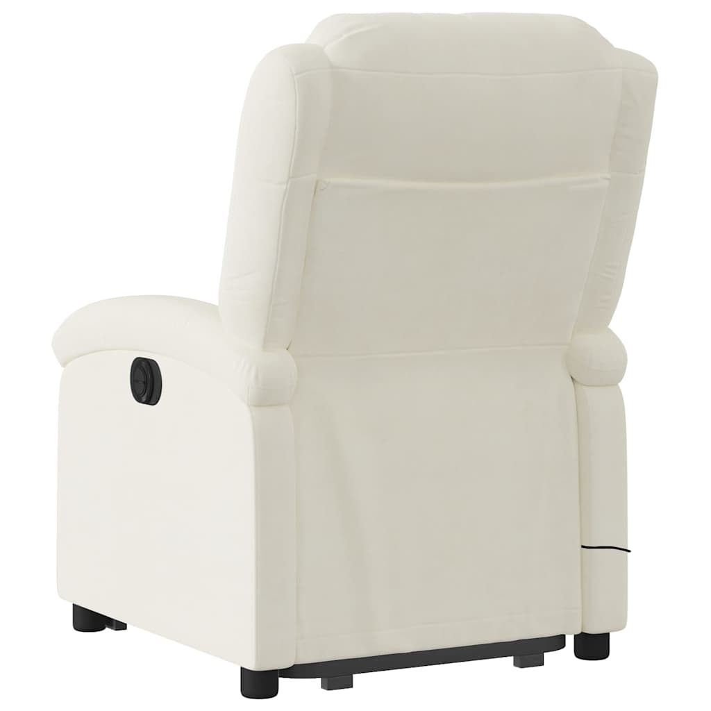 Fauteuil de massage inclinable Crème Velours - XIOS