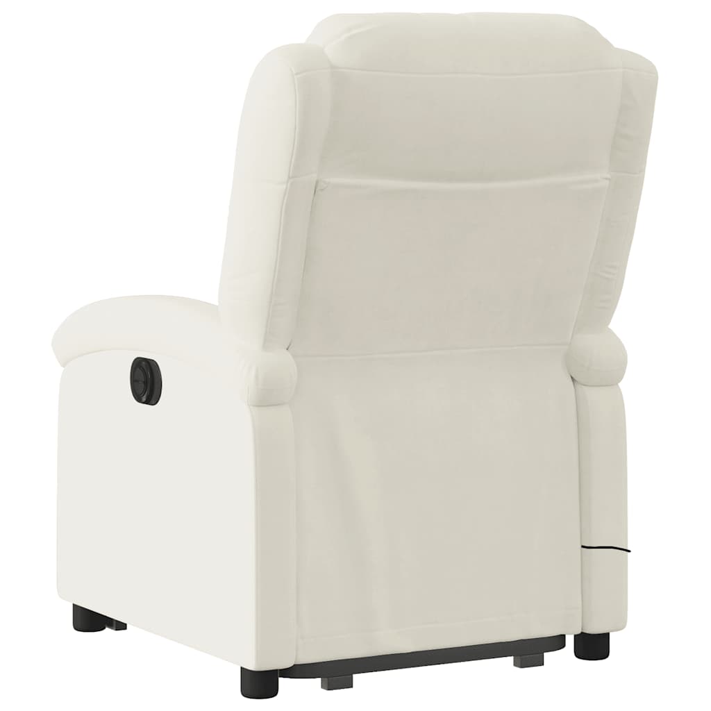Fauteuil de massage inclinable Crème Velours - XIOS