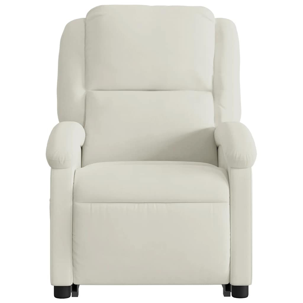 Fauteuil de massage inclinable Crème Velours