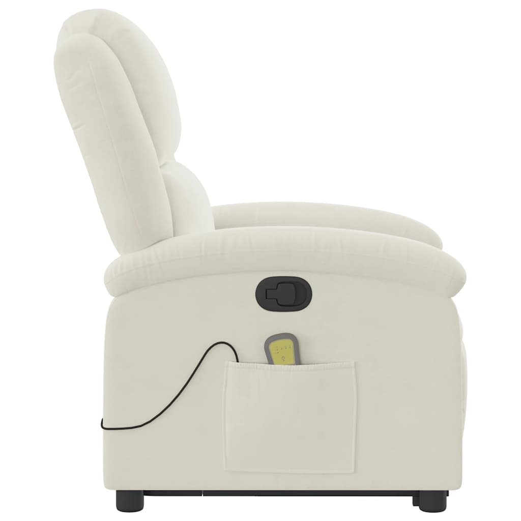 Fauteuil de massage inclinable Crème Velours - XIOS