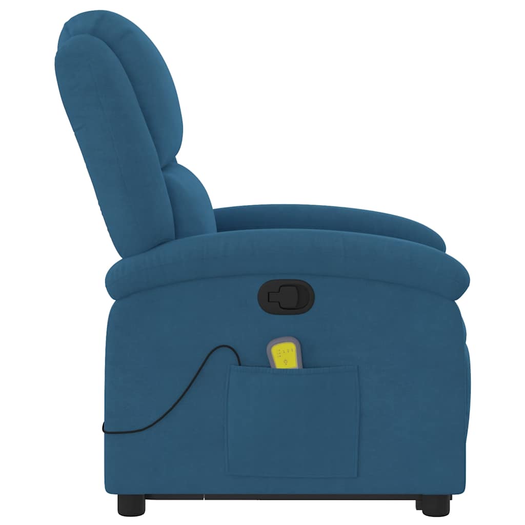 Fauteuil de massage inclinable Bleu Velours - XIOS