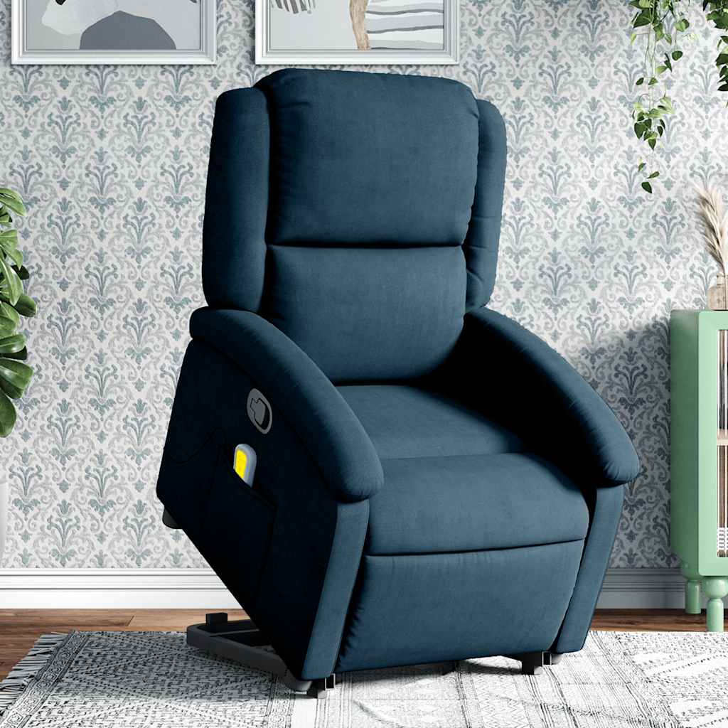 Fauteuil de massage inclinable Bleu Velours - XIOS