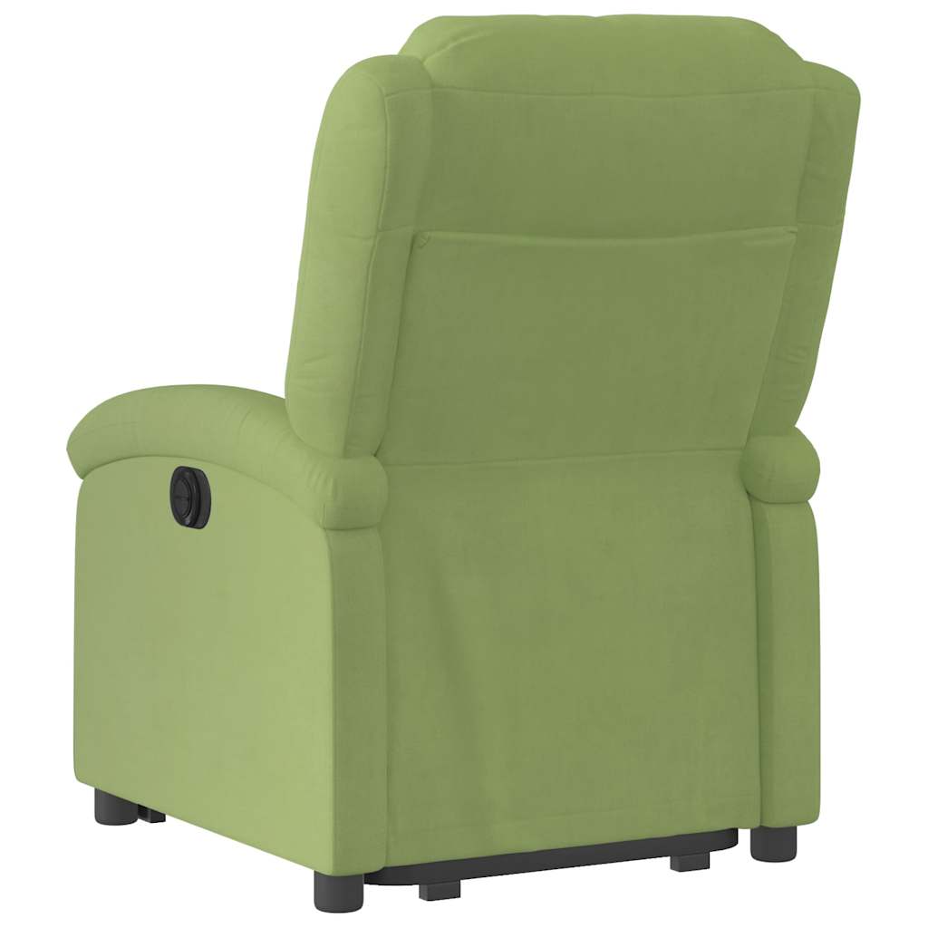 Fauteuil inclinable électrique vert clair velours - XIOS