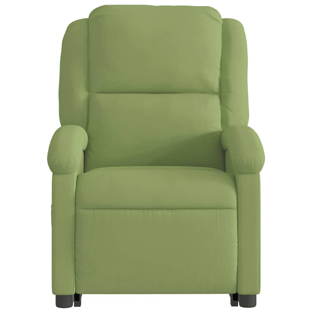 Fauteuil inclinable électrique vert clair velours