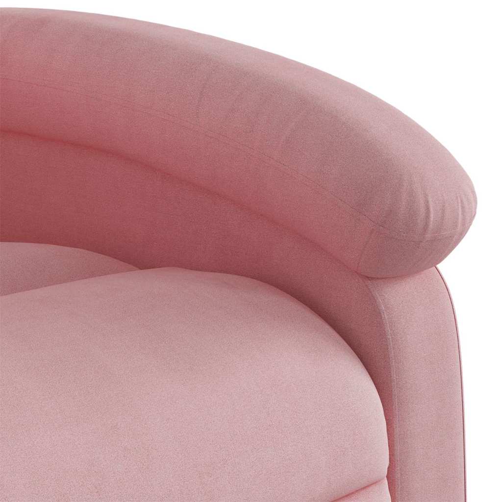 Fauteuil inclinable électrique rose velours - XIOS