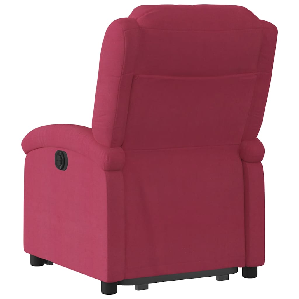 Fauteuil inclinable électrique rouge bordeaux velours - XIOS