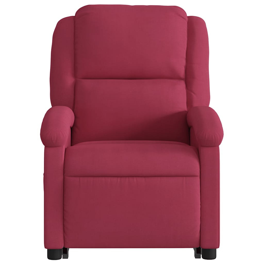 Fauteuil inclinable électrique rouge bordeaux velours - XIOS