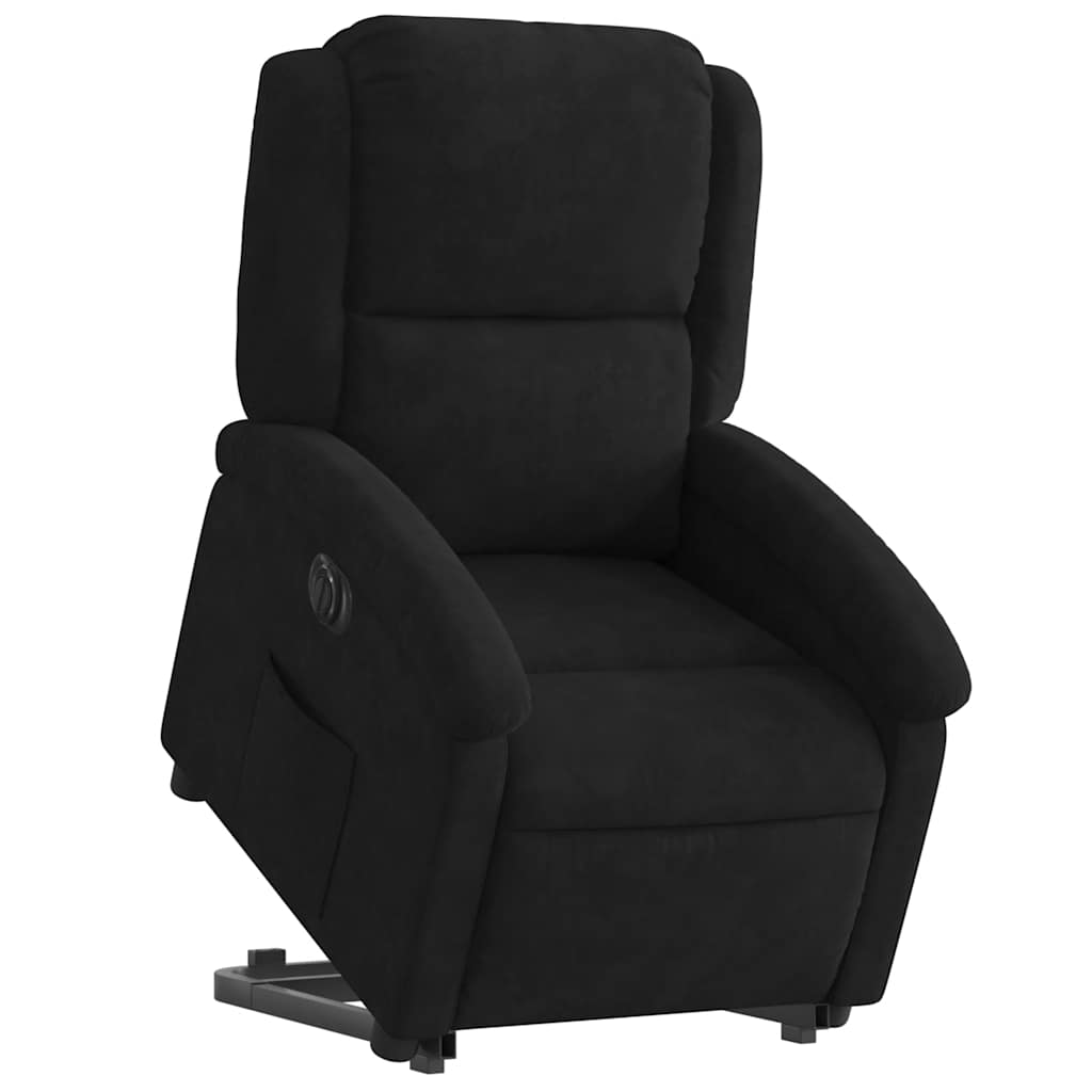 Fauteuil inclinable électrique noir velours - XIOS