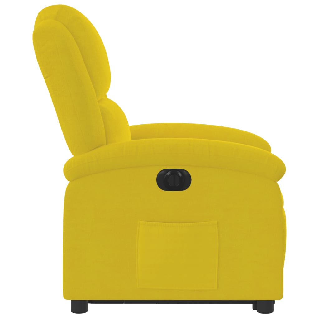 Fauteuil inclinable électrique jaune Velours - XIOS