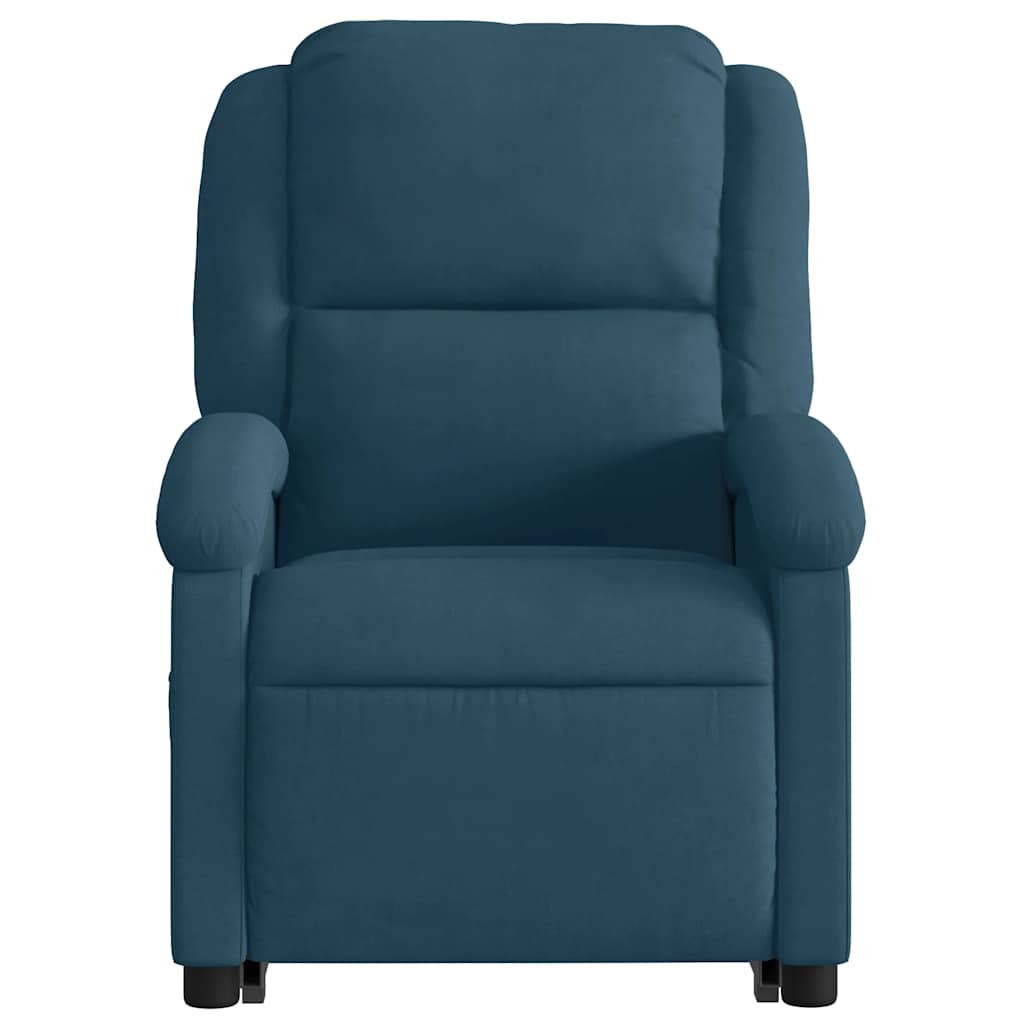 Fauteuil inclinable électrique bleu velours - XIOS