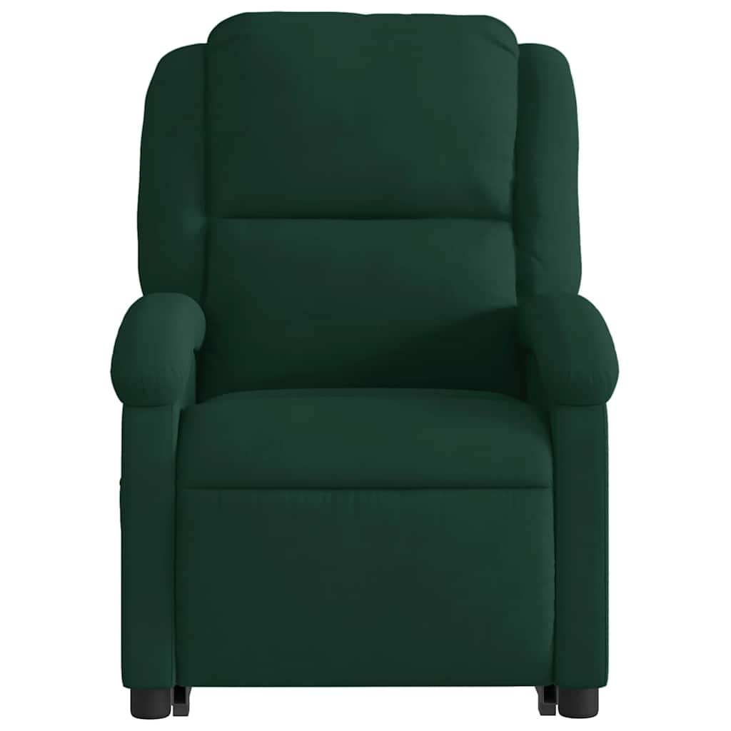 Fauteuil inclinable de massage électrique vert foncé velours - XIOS