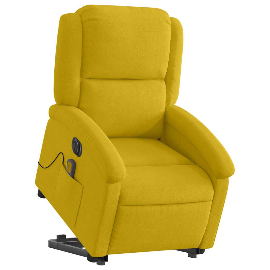 Fauteuil inclinable de massage électrique jaune velours - XIOS