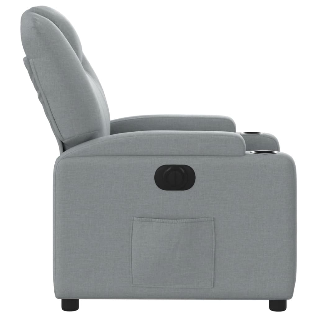 Fauteuil inclinable électrique Gris clair Tissu - XIOS