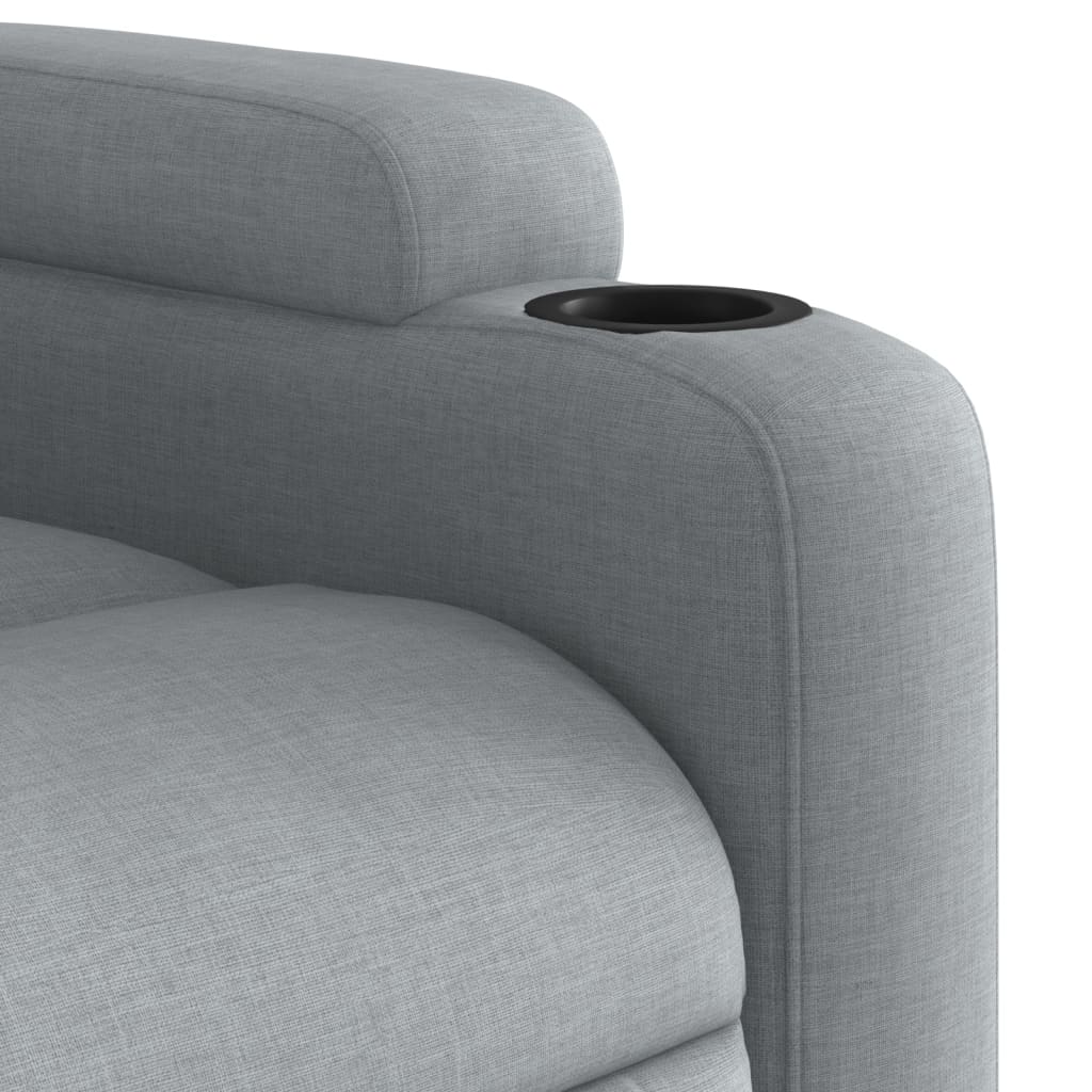 Fauteuil inclinable électrique Gris clair Tissu - XIOS