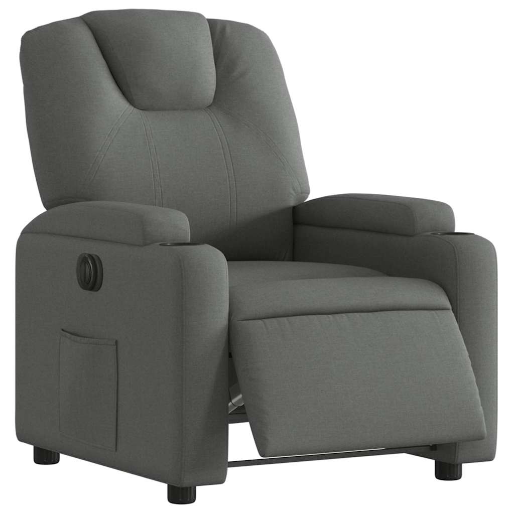 Fauteuil inclinable électrique Gris foncé Tissu - XIOS