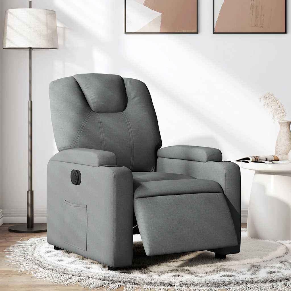 Fauteuil inclinable électrique Gris foncé Tissu - XIOS