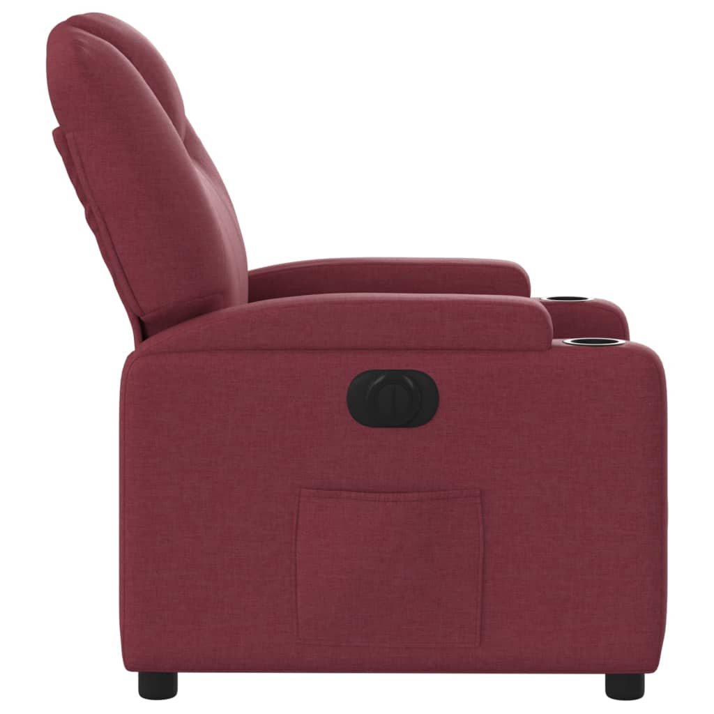 Fauteuil inclinable électrique Rouge bordeaux Tissu - XIOS
