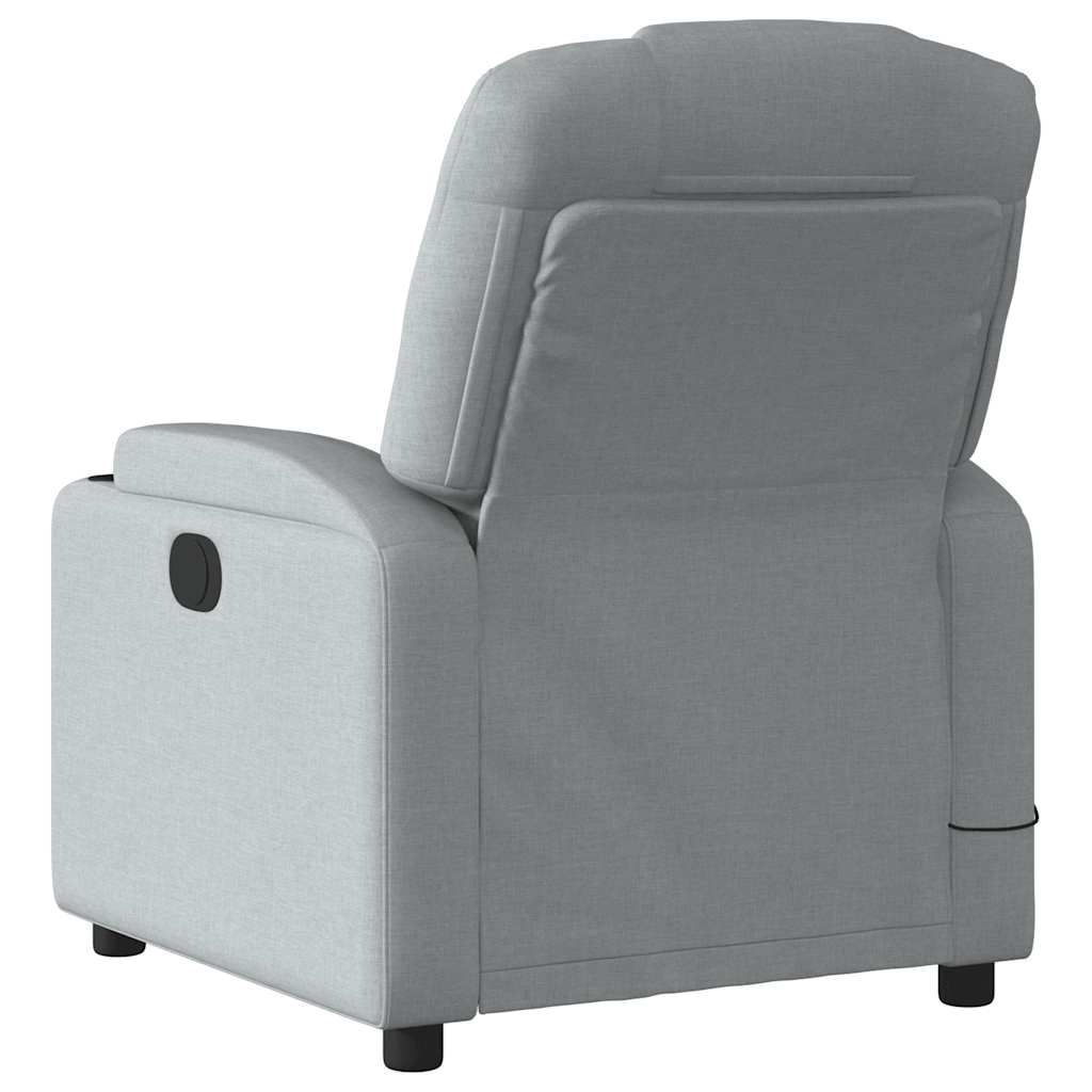 Fauteuil de massage inclinable électrique gris clair tissu - XIOS