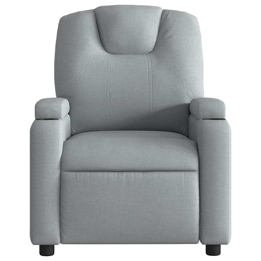 Fauteuil de massage inclinable électrique gris clair tissu - XIOS