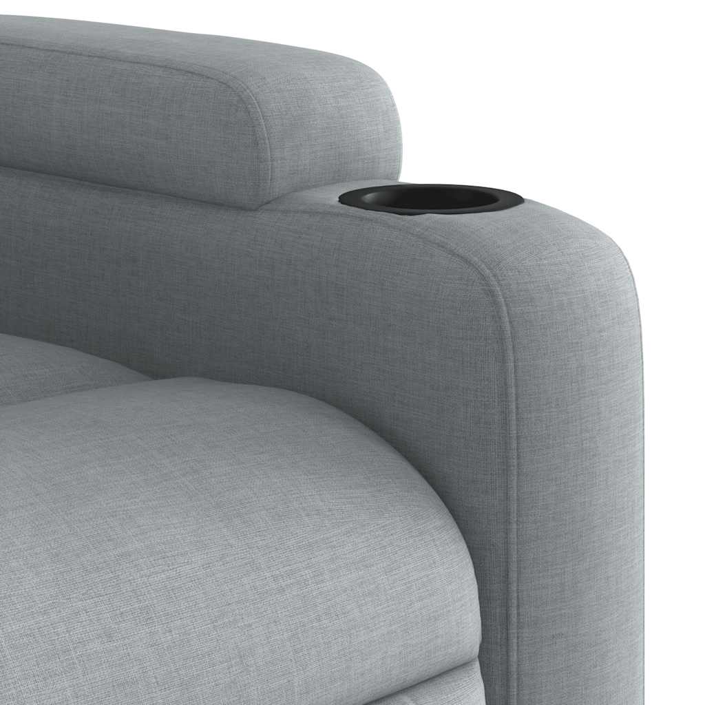 Fauteuil de massage inclinable électrique gris clair tissu - XIOS