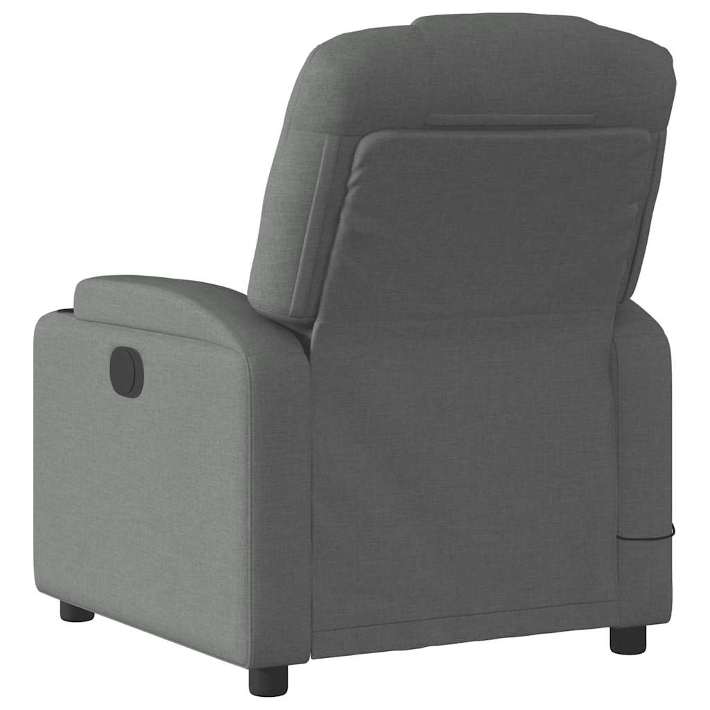 Fauteuil inclinable de massage électrique gris foncé tissu - XIOS