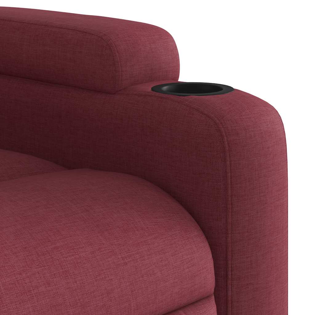 Fauteuil de massage inclinable électrique Rouge bordeaux Tissu - XIOS