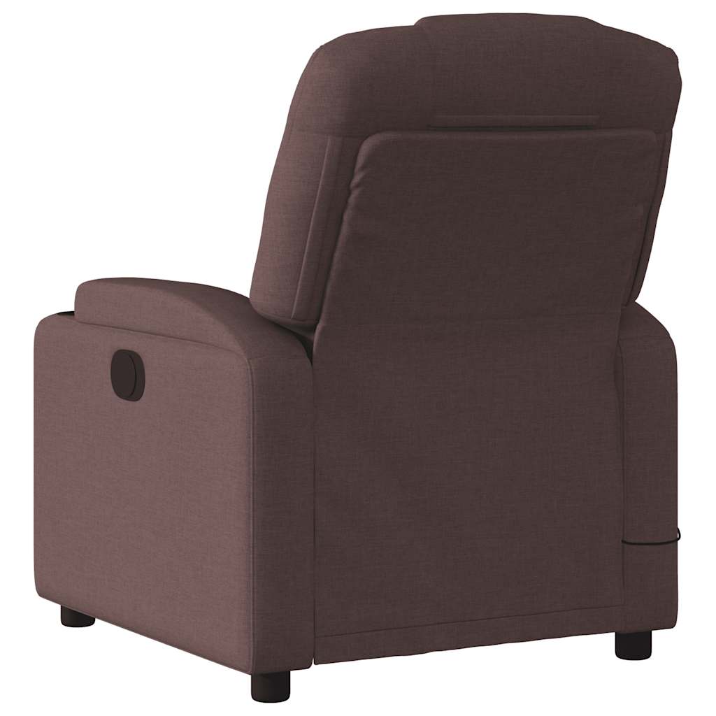 Fauteuil de massage inclinable électrique Marron foncé Tissu - XIOS