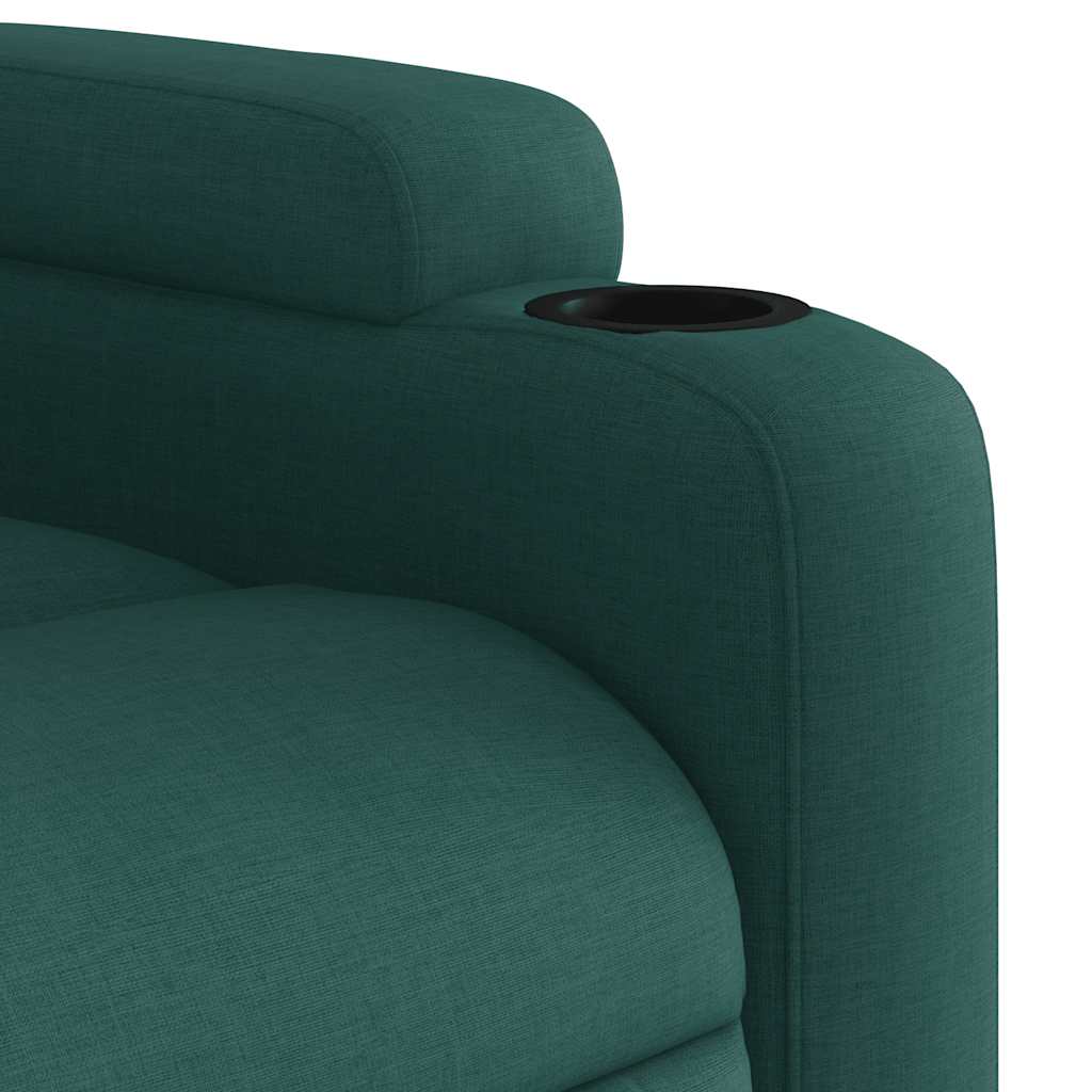 Fauteuil de massage inclinable électrique Vert foncé Tissu - XIOS