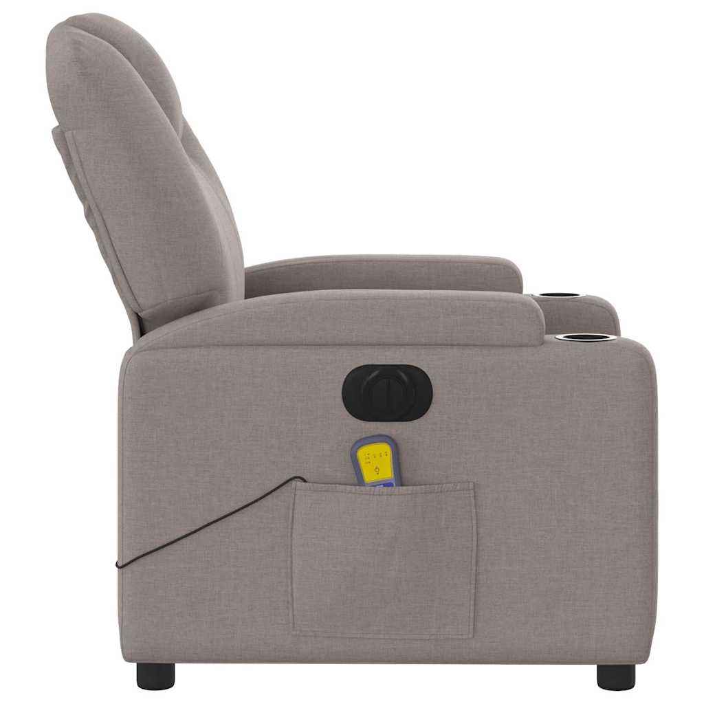 Fauteuil de massage inclinable électrique Taupe Tissu - XIOS