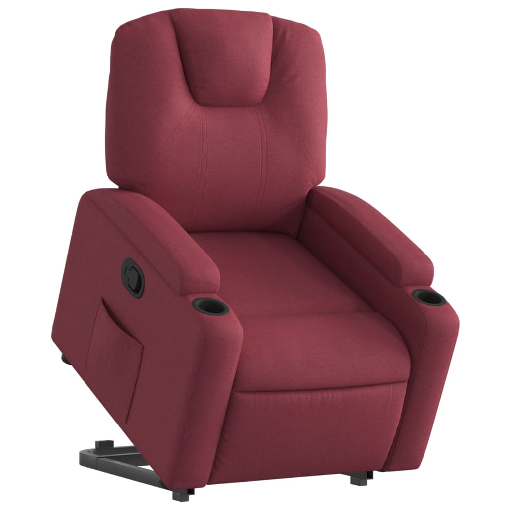 Fauteuil inclinable rouge bordeaux tissu - XIOS