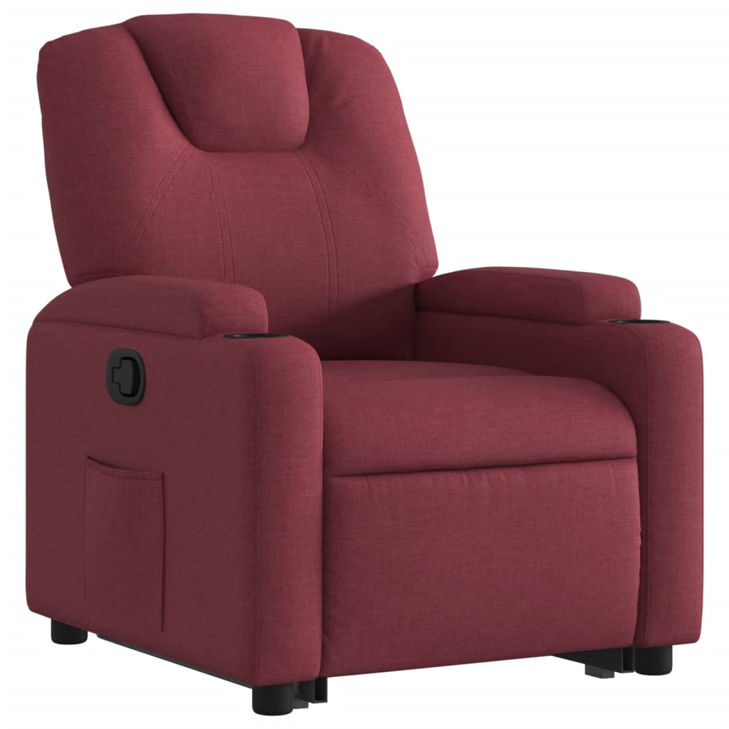 Fauteuil inclinable rouge bordeaux tissu - XIOS