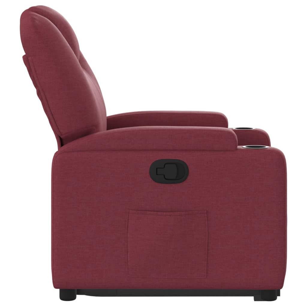 Fauteuil inclinable rouge bordeaux tissu - XIOS