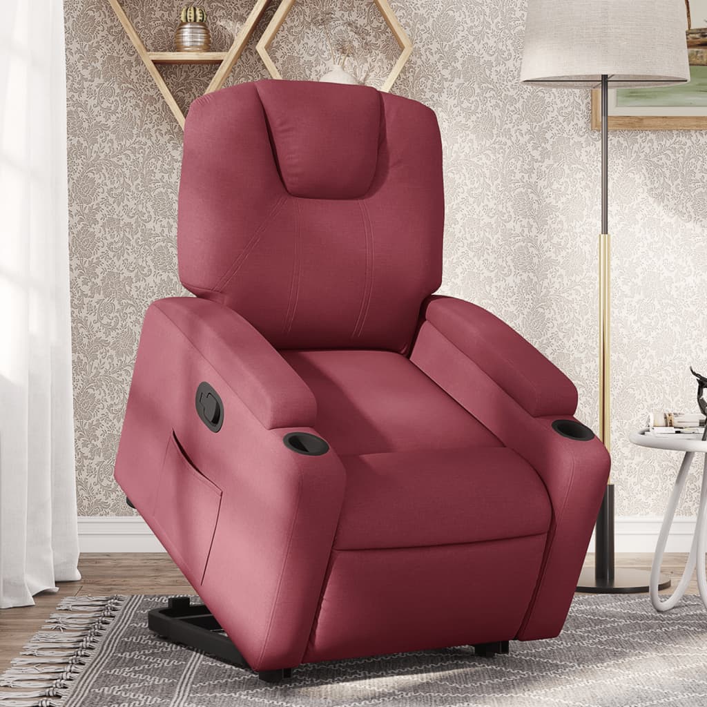 Fauteuil inclinable rouge bordeaux tissu - XIOS