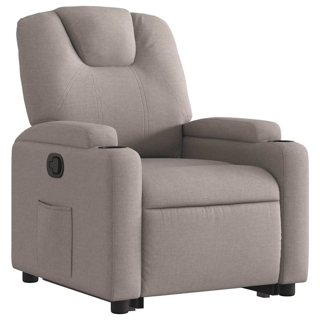 Fauteuil inclinable taupe tissu - XIOS