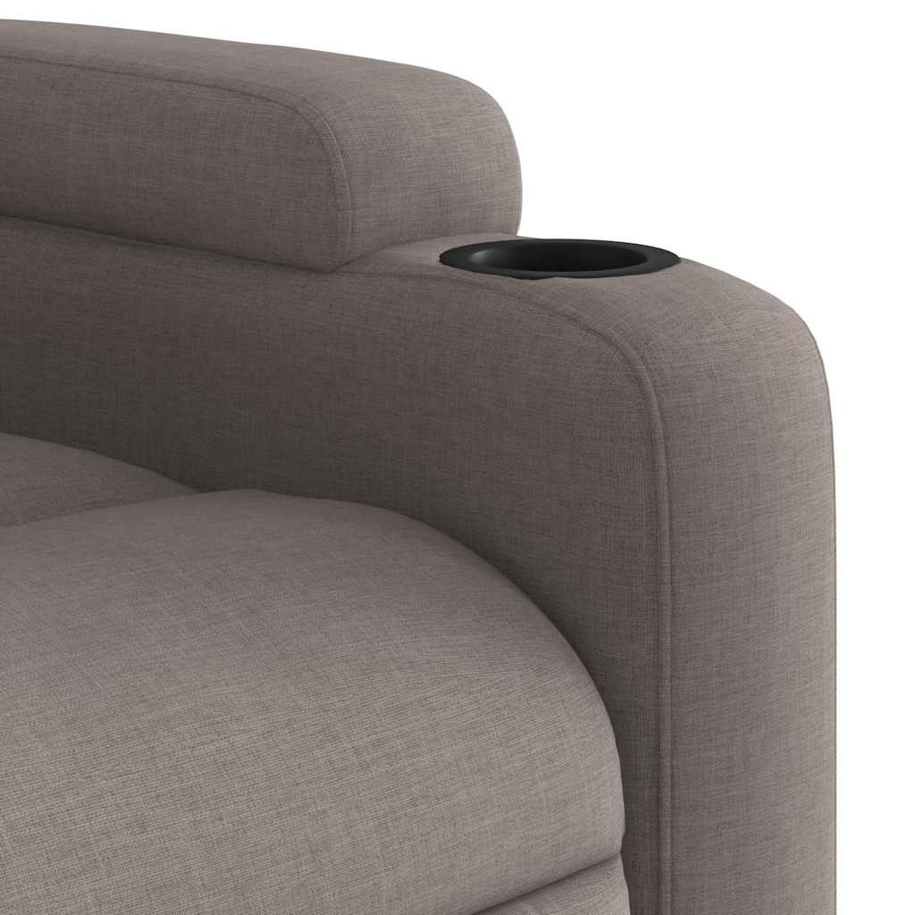 Fauteuil inclinable taupe tissu - XIOS