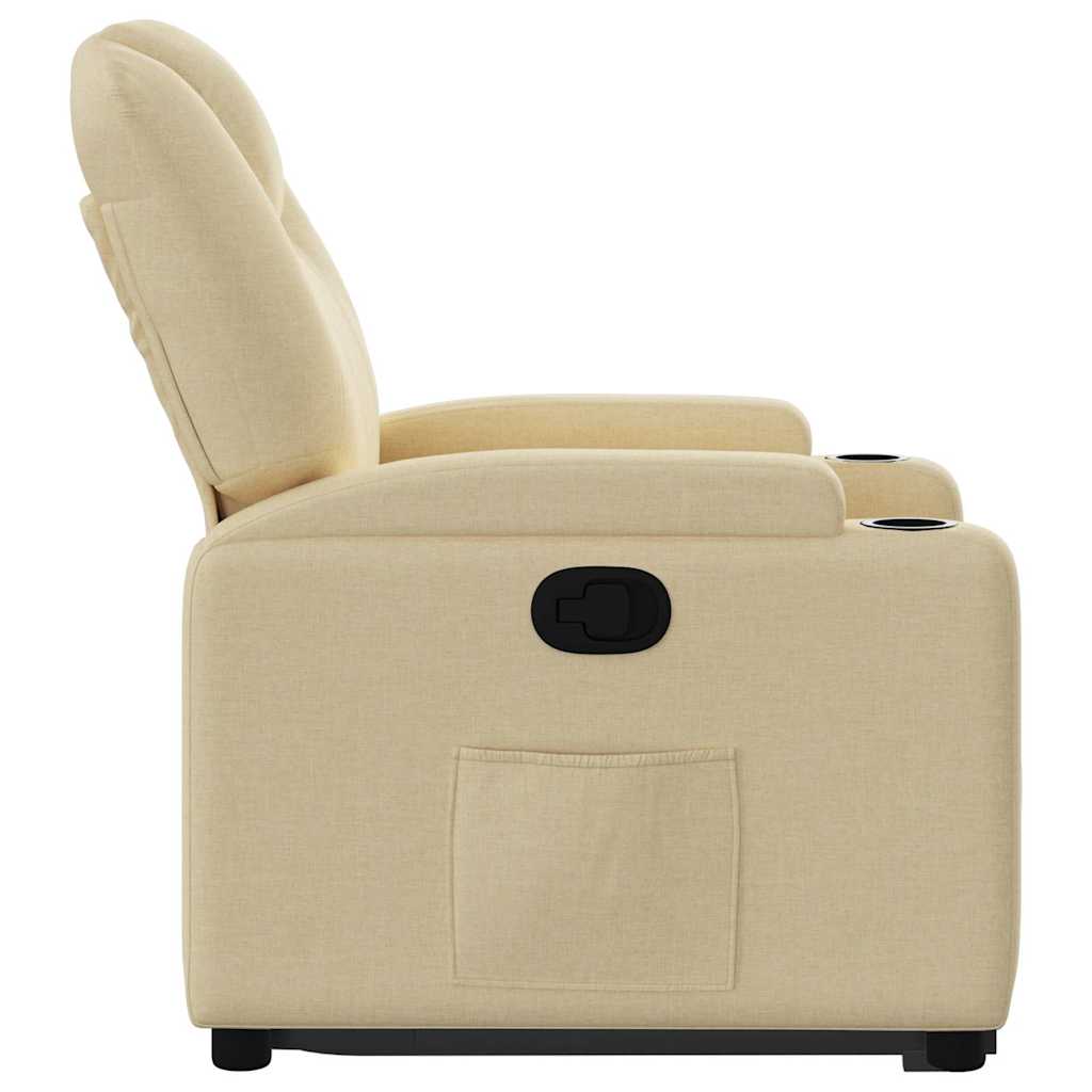 Fauteuil inclinable Crème Tissu