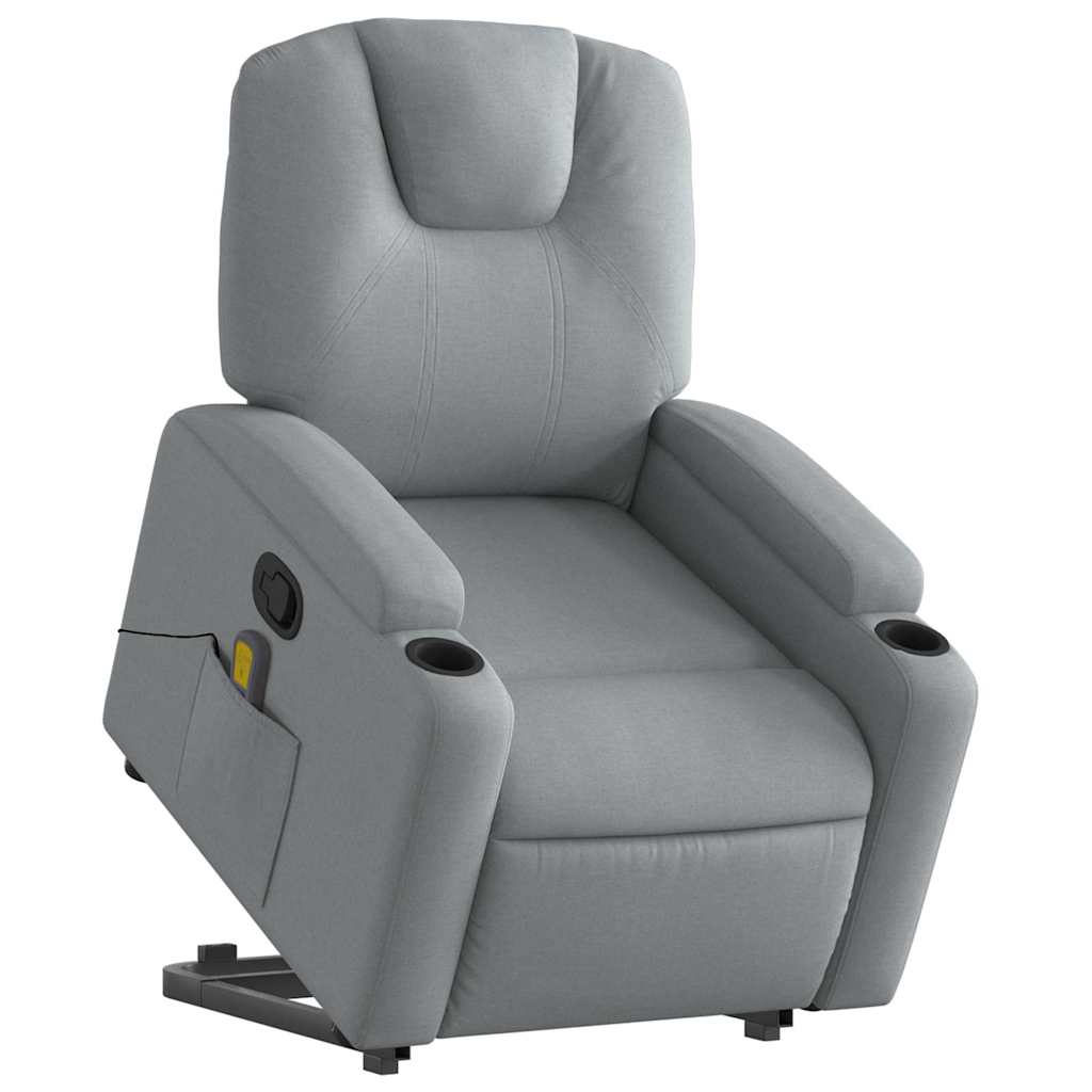 Fauteuil de massage inclinable Gris clair Tissu - XIOS