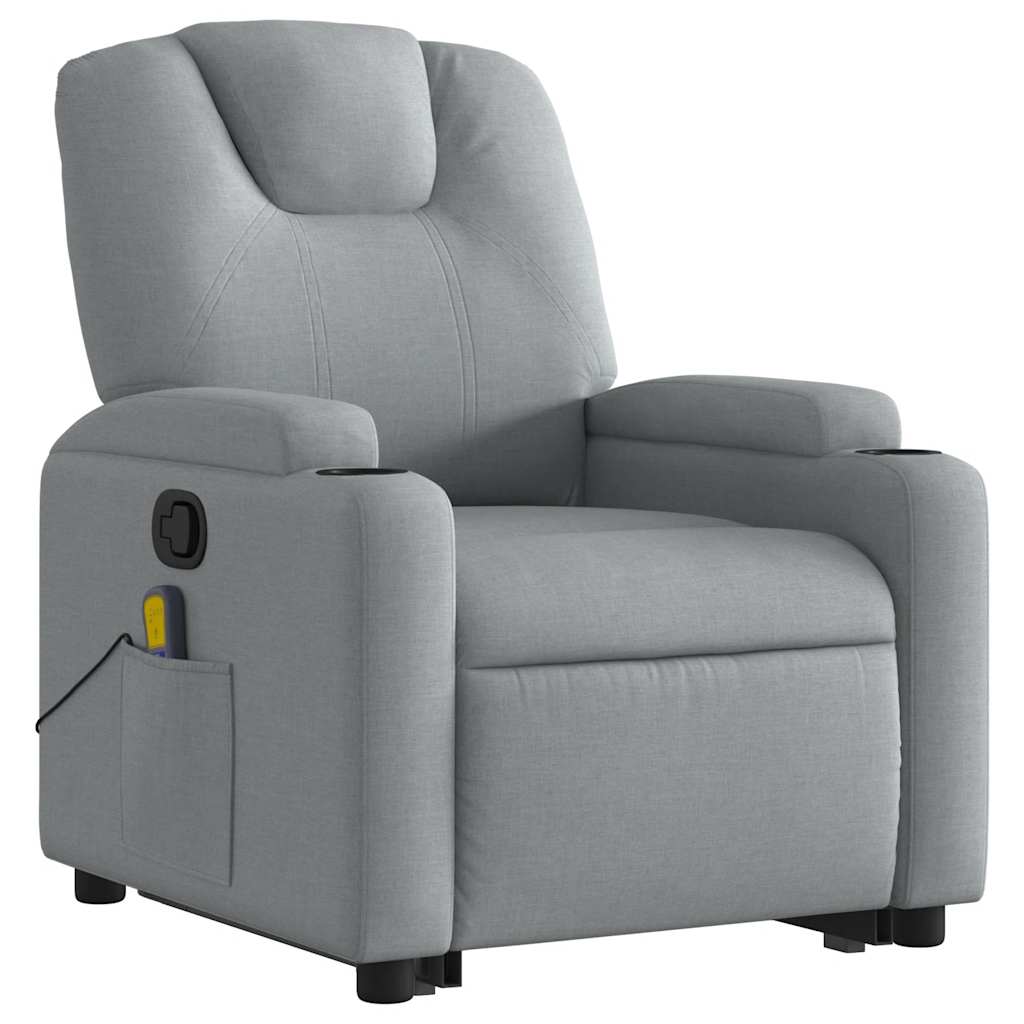 Fauteuil de massage inclinable Gris clair Tissu - XIOS