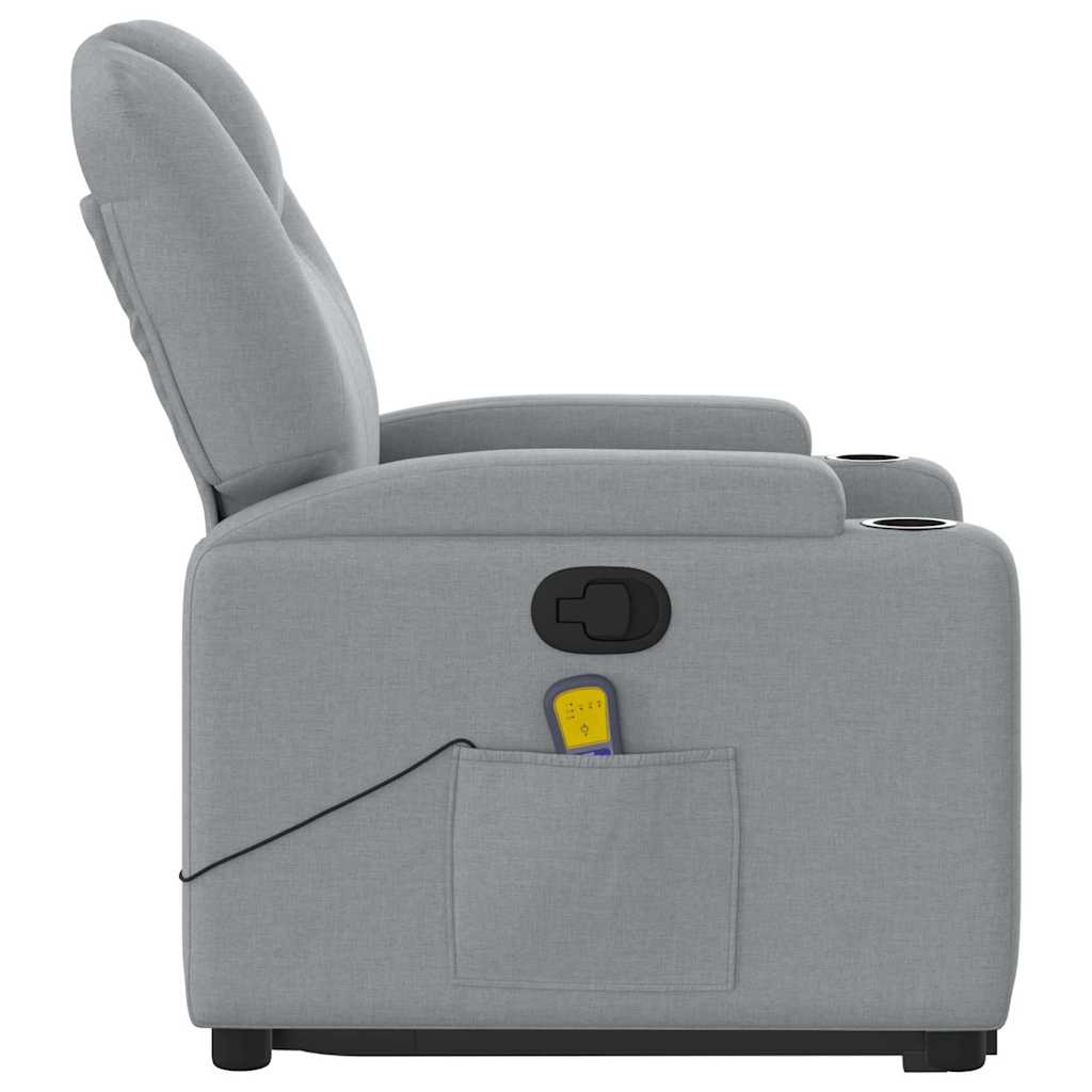 Fauteuil de massage inclinable Gris clair Tissu - XIOS