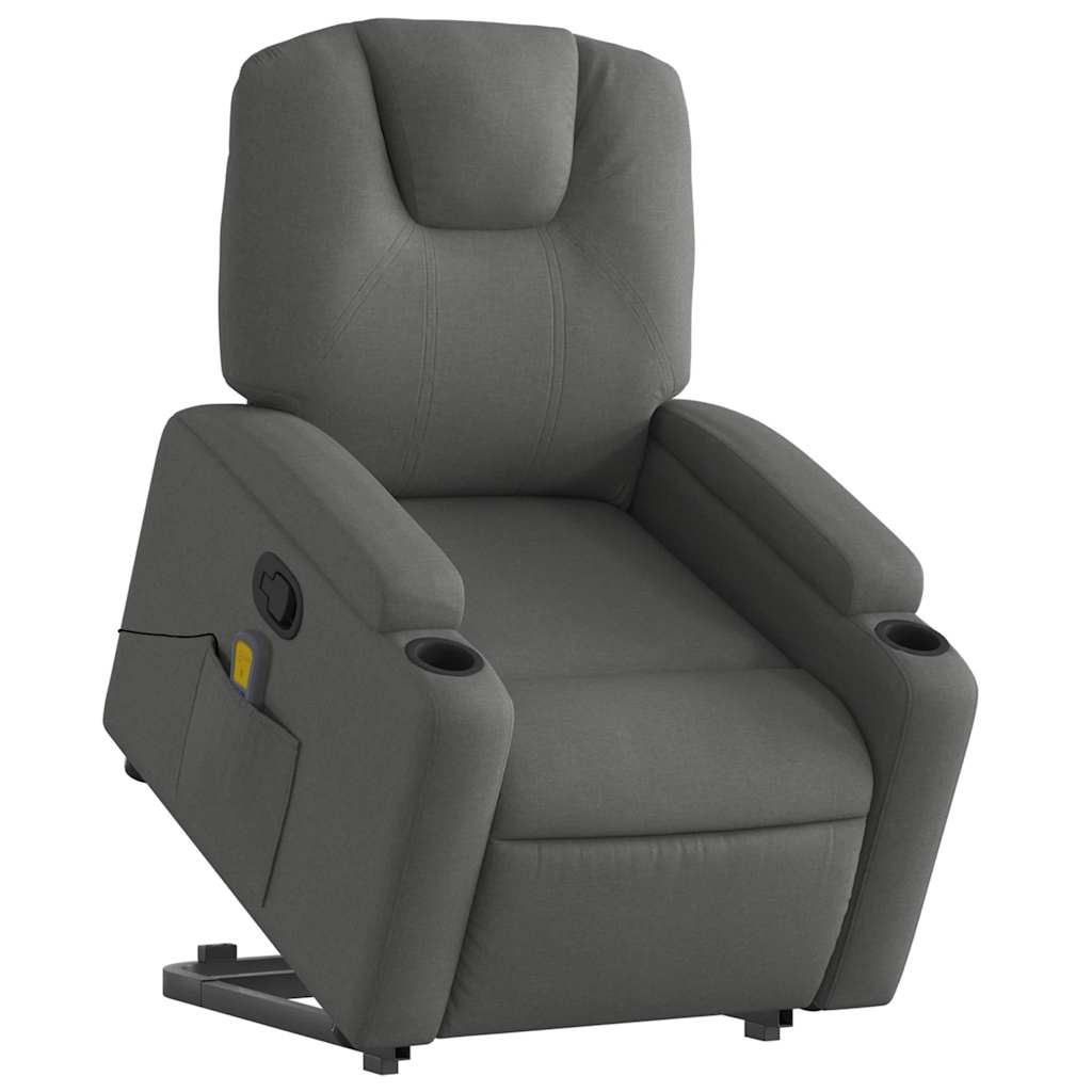 Fauteuil de massage inclinable Gris foncé Tissu - XIOS