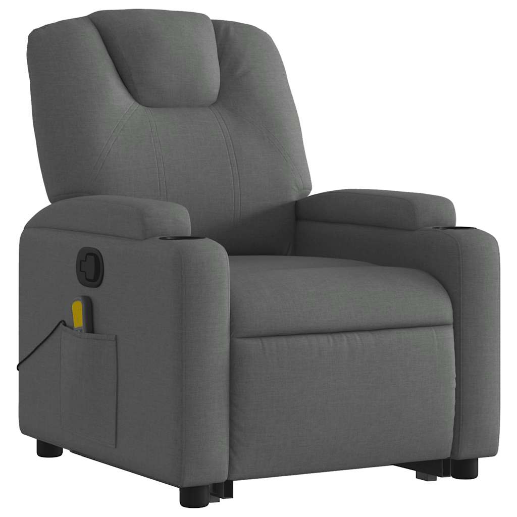 Fauteuil de massage inclinable Gris foncé Tissu - XIOS