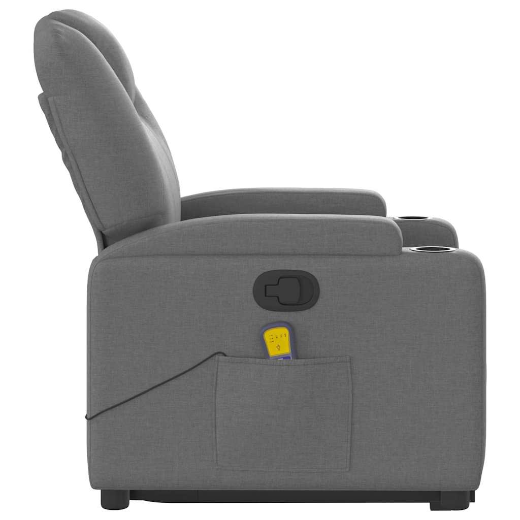 Fauteuil de massage inclinable Gris foncé Tissu - XIOS