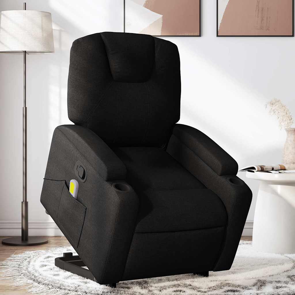 Fauteuil de massage inclinable Noir Tissu - XIOS