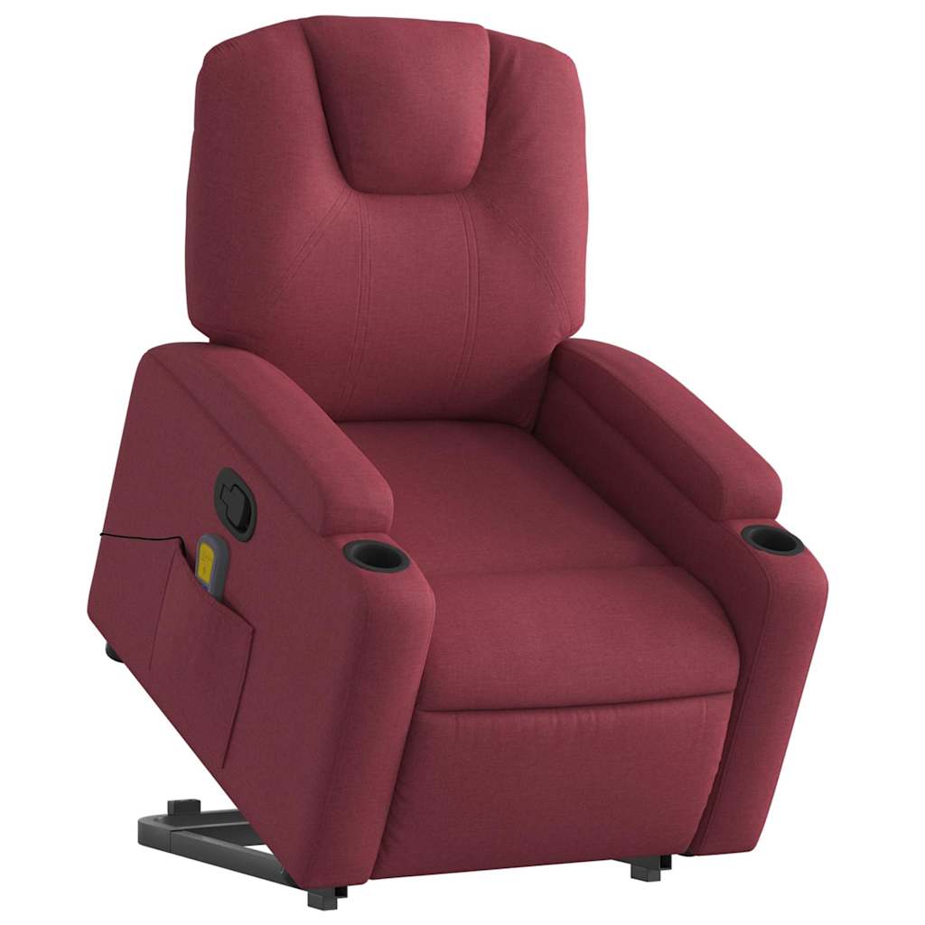 Fauteuil inclinable de massage Rouge bordeaux Tissu - XIOS
