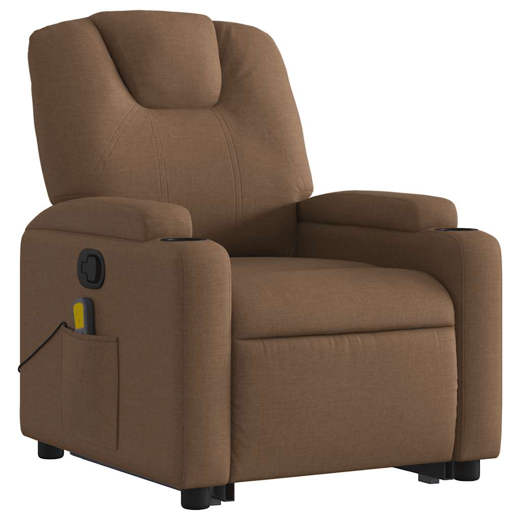 Fauteuil de massage inclinable Marron Tissu - XIOS