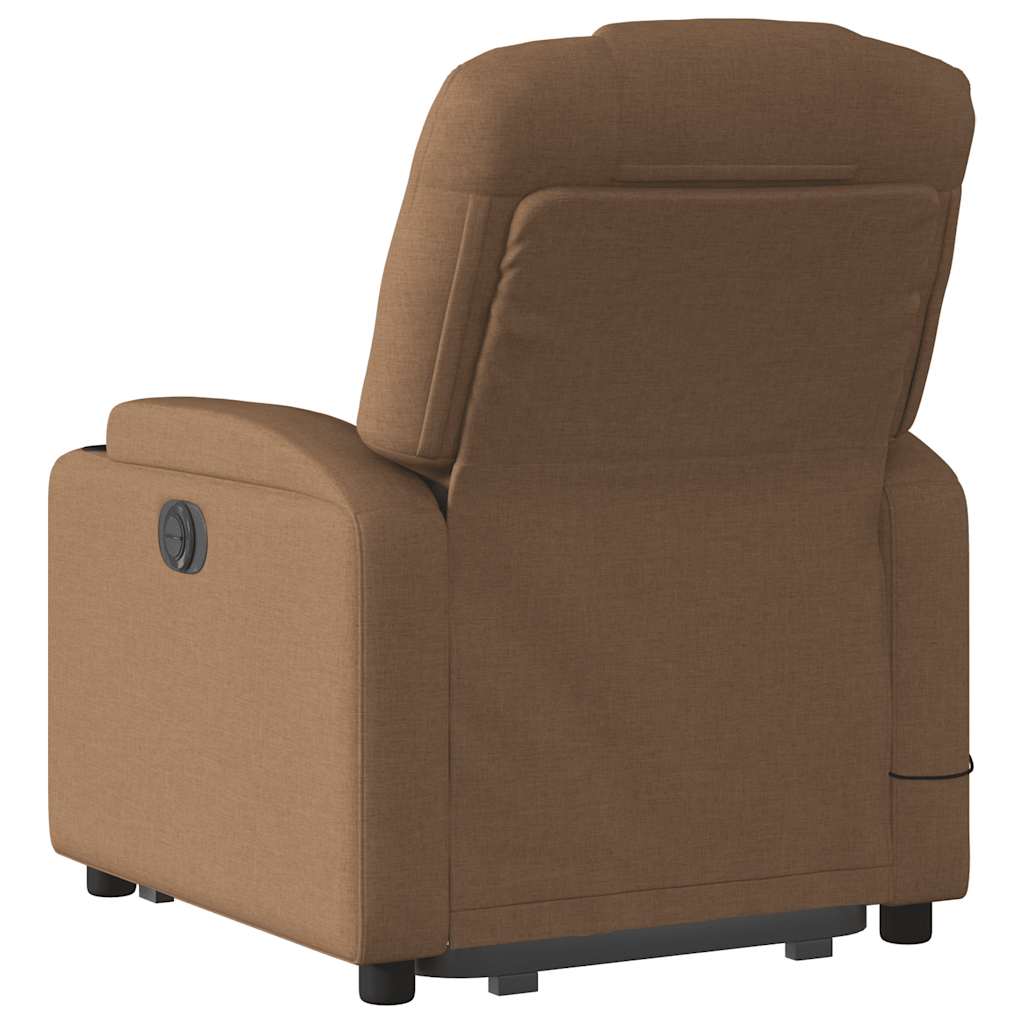 Fauteuil de massage inclinable Marron Tissu