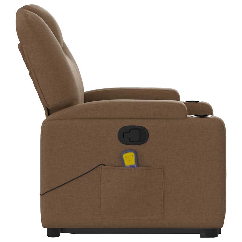Fauteuil de massage inclinable Marron Tissu - XIOS